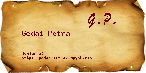 Gedai Petra névjegykártya